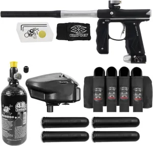 Maddog Empire Mini GS Electronic Full Auto Paintball Gun Marker w/ 48/3000 HPA Paintball Tank, Empire Halo Too Electronic Loader, 4-Pod Harness & (4) Pods Starter Package