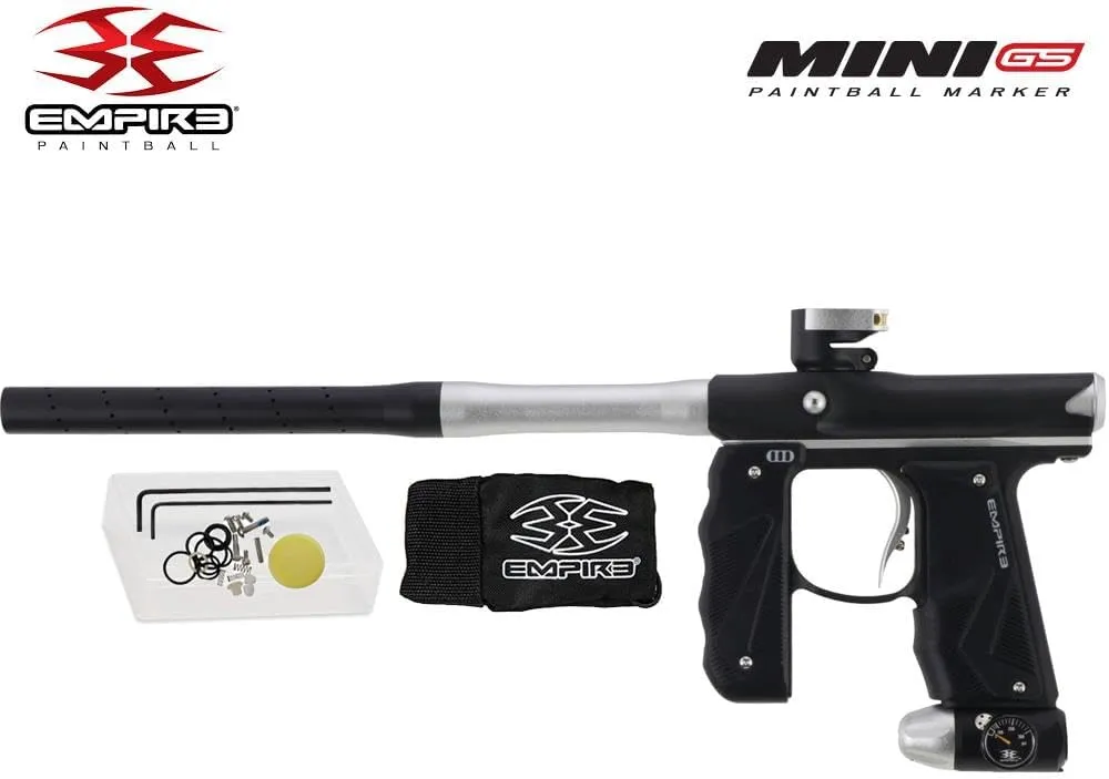 Maddog Empire Mini GS Electronic Full Auto Paintball Gun Marker w/ 48/3000 HPA Paintball Tank, Empire Halo Too Electronic Loader, 4-Pod Harness & (4) Pods Starter Package