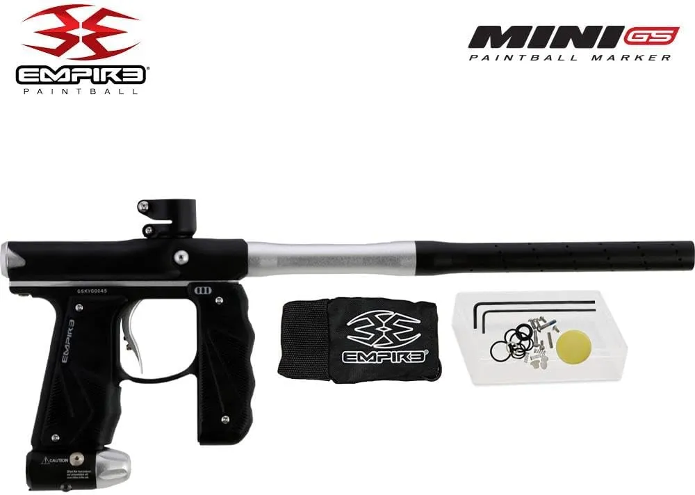 Maddog Empire Mini GS Electronic Full Auto Paintball Gun Marker w/ 48/3000 HPA Paintball Tank, Empire Halo Too Electronic Loader, 4-Pod Harness & (4) Pods Starter Package