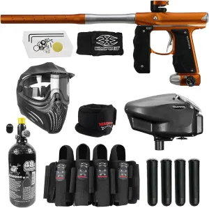 Maddog Empire Mini GS Full Auto Paintball Gun Marker w/HPA Tank, Empire Halo Too Loader, Thermal Anti-Fog Paintball Mask Goggle, Neck Protector, 4 3 Harness & (4) Pods Starter Package