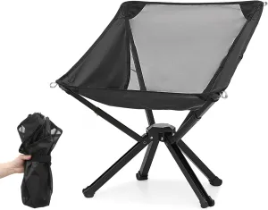 Magshion Camping Chair, Collapsible Portable Lightweight Folding Camp Chair Compact Aluminum Frame Chair for Adults with Straps to Bind for Outdoor Travel Beach, Supports 250lbs, Easy to Assemble