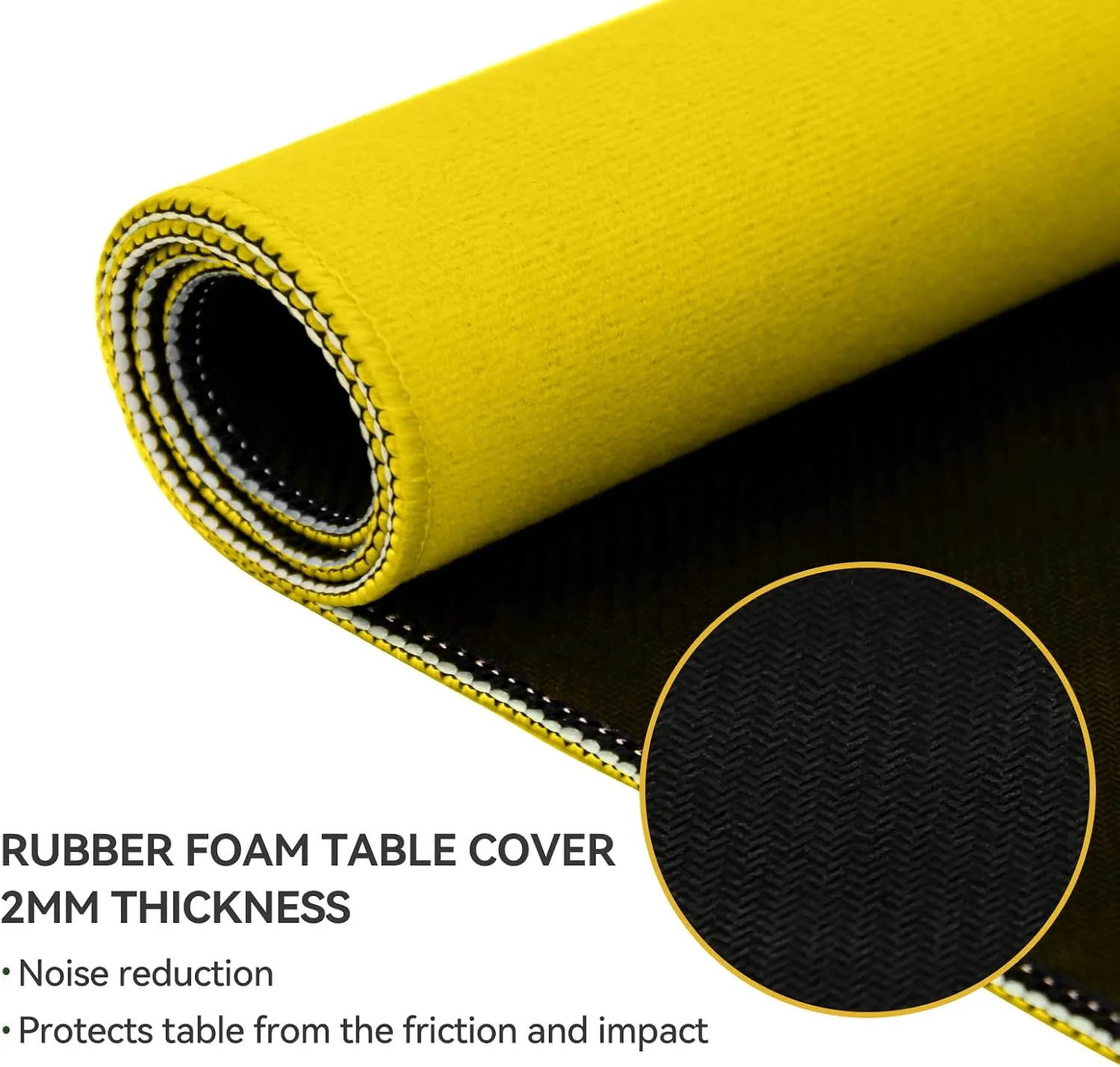 Mahjong Mat, Mahjong Table Mat Black Carrying Bag, Anti Slip and Noise Reduction Table Cover for Mahjong, Poker, Card Games, Dominoes, Board Games, Slip Resistant Mat (Yellow)