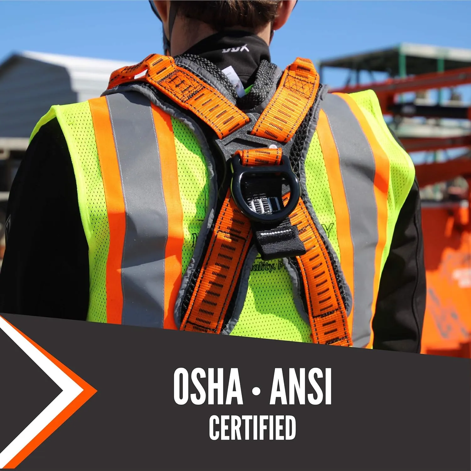 Malta Dynamics Razorback Elite Safety Harness – Lightweight Safety Harness Fall Protection Kit with Sewn in Belt and Sternal D-Rings for Fall Arrest, OSHA & ANSI Compliant (XL-XXL)