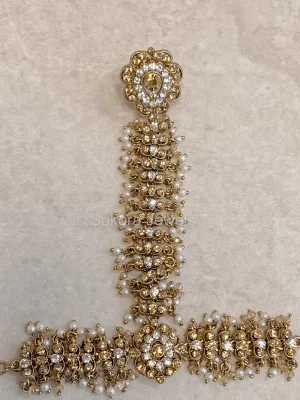 Mandi Hand harness -  Clear and Gold