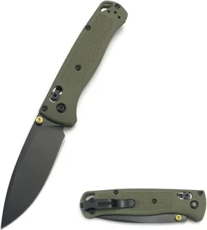 Manual Open Folding Knife Pocket Knife with 3 Inch 8Cr13MoV Blade, Glass Reinforced Nylon Grivory Handle, Belt Clip for Camping Hunting
