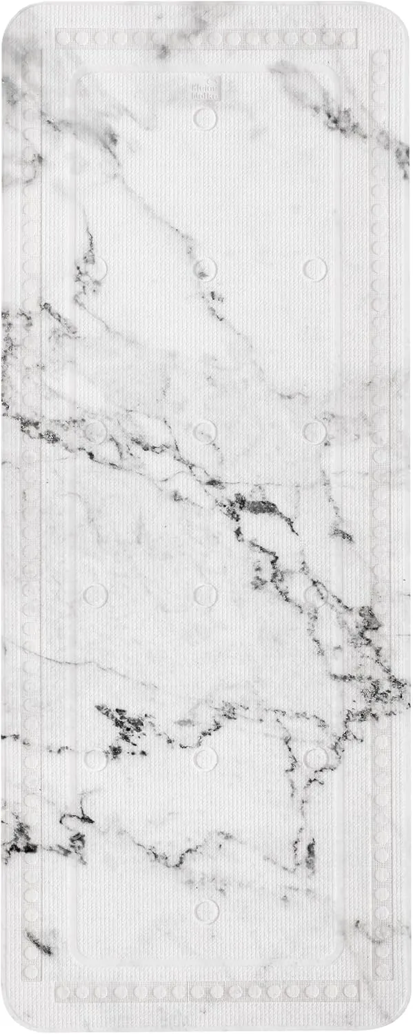 Marble, Bath mat, 36x 92 cm, Anthracite, PVC Foam 92 x 36 x 5 cm, 92.00 x 36.00 x 5.00 cm, Multicolor