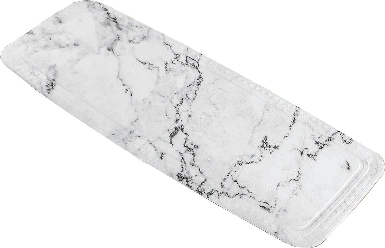 Marble, Bath mat, 36x 92 cm, Anthracite, PVC Foam 92 x 36 x 5 cm, 92.00 x 36.00 x 5.00 cm, Multicolor