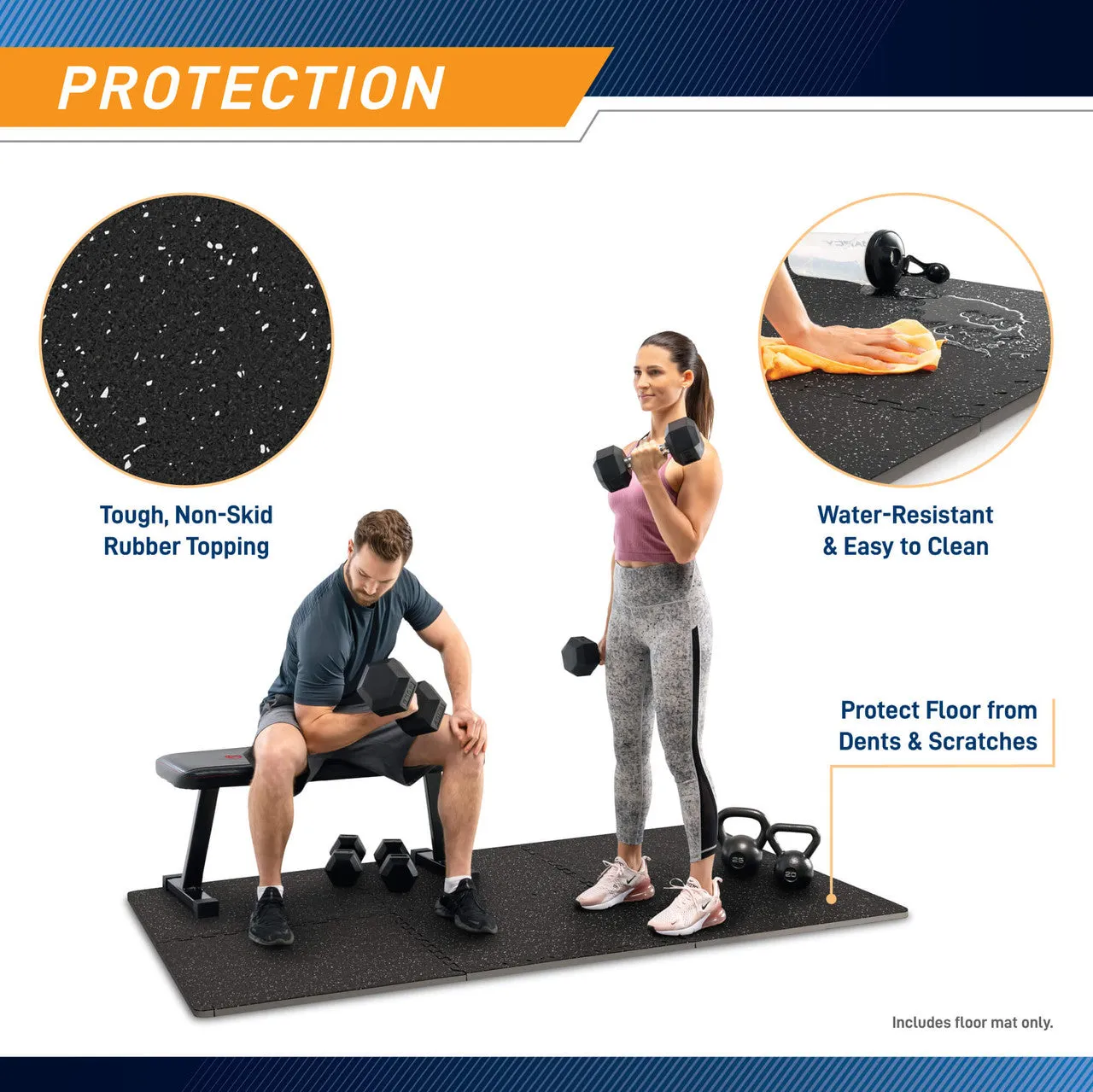 Marcy Dual Density Exercise Floor MAT (6 PCS) | MAT-46