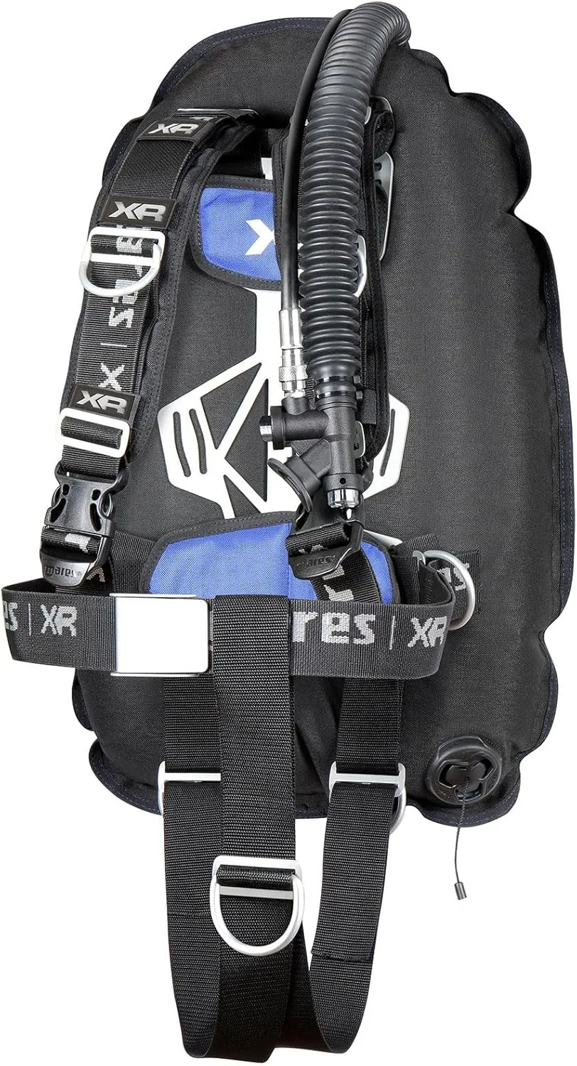 Mares XR-Rec Trim Single Backmount Set - Ultra Lightweight Fully Adjustable Harness Technical Scuba Diving Buoyancy System for Travelling