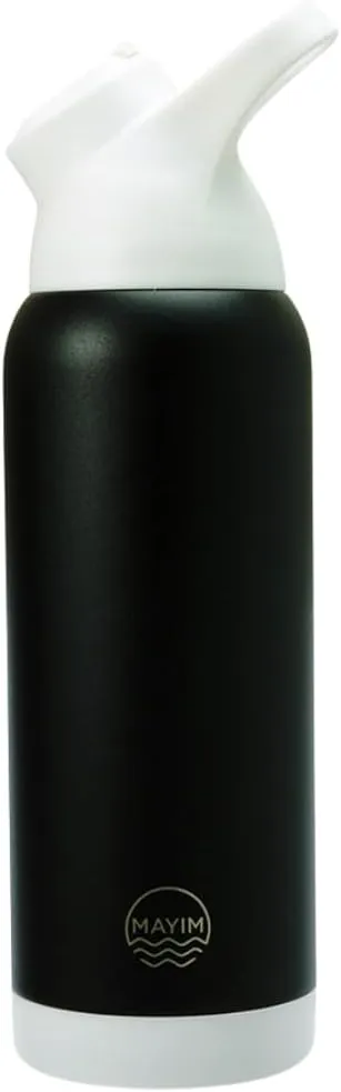 Mayim 32 Oz Pioneer Insulated Sports Water Bottle with Straw, Leak Proof Stainless Steel Water Bottle with Handle, Spill Proof Thermos or Water Jug for Gym, Home or Office -Black