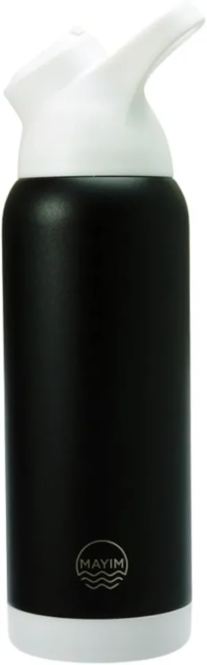 Mayim 32 Oz Pioneer Insulated Sports Water Bottle with Straw, Leak Proof Stainless Steel Water Bottle with Handle, Spill Proof Thermos or Water Jug for Gym, Home or Office -Black