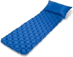 MDybf Camping Mat Inflatable Outdoor Inflatable Cushion Sleeping Pad Air Mattress Portable Inflatable Mattress (Color : Blue)