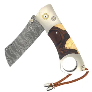 Meadows Damascus Hand Forged Cigar Cutter