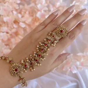 Meera Hand Harness - Maroon