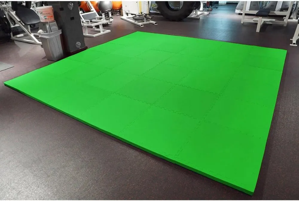Meister X-THICK 1.5" Interlocking EVA Foam Mats - 2X Cushion for Wrestling, MMA Takedowns & Gymnastics - 2'x2' Tiles