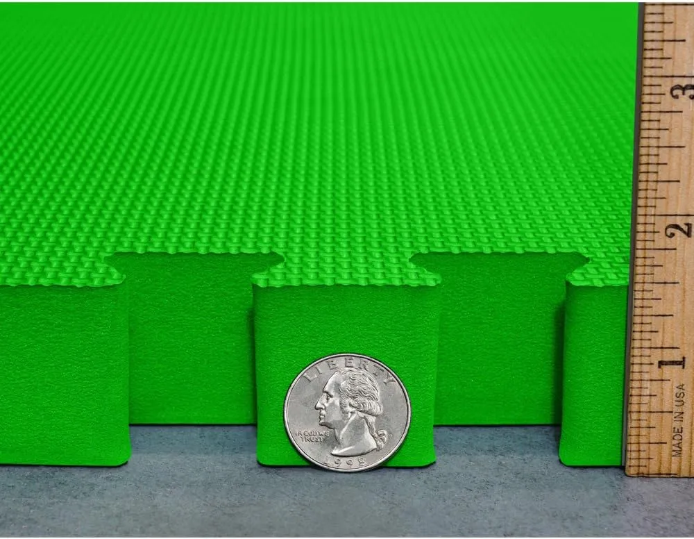 Meister X-THICK 1.5" Interlocking EVA Foam Mats - 2X Cushion for Wrestling, MMA Takedowns & Gymnastics - 2'x2' Tiles