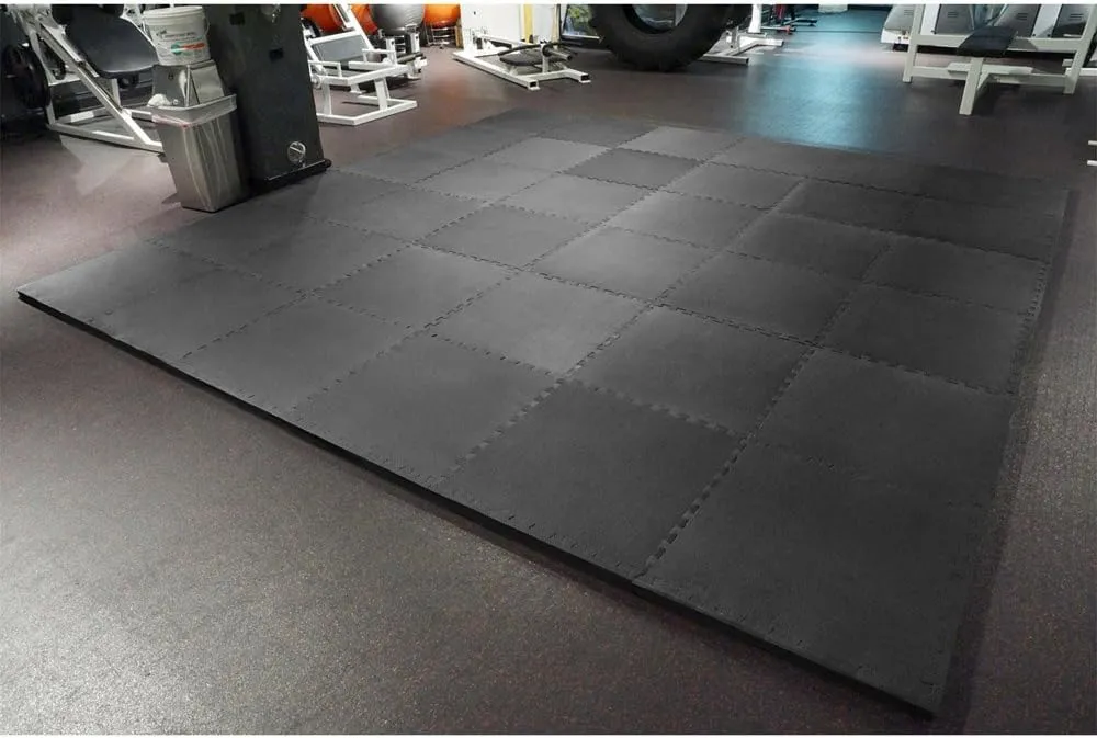 Meister X-THICK 1.5" Interlocking EVA Foam Mats - 2X Cushion for Wrestling, MMA Takedowns & Gymnastics - 2'x2' Tiles