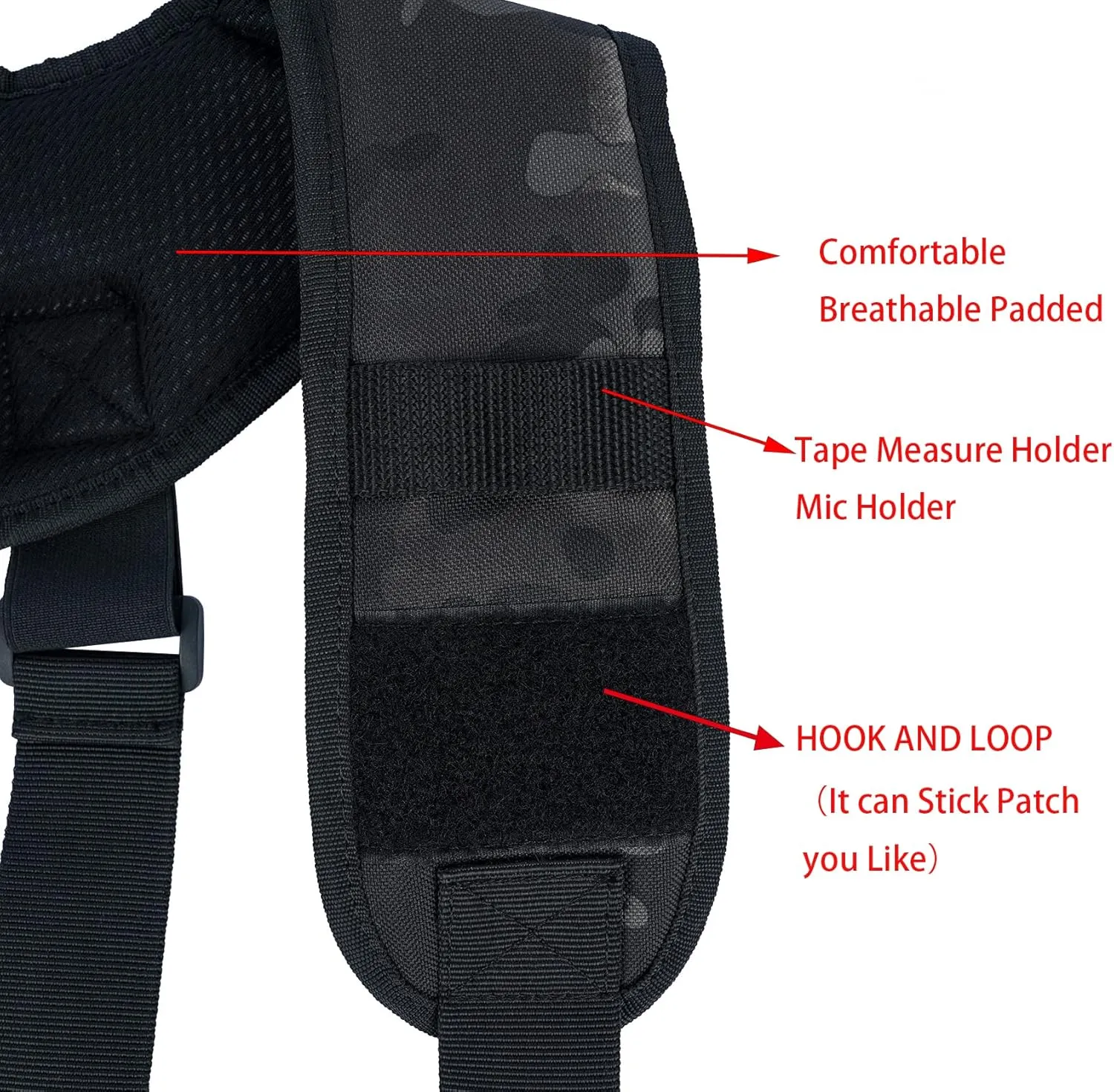 MELOTOUGH Tactical Suspenders for Duty Belt Harness,Police Suspenders Duty belt Padded Adjustable