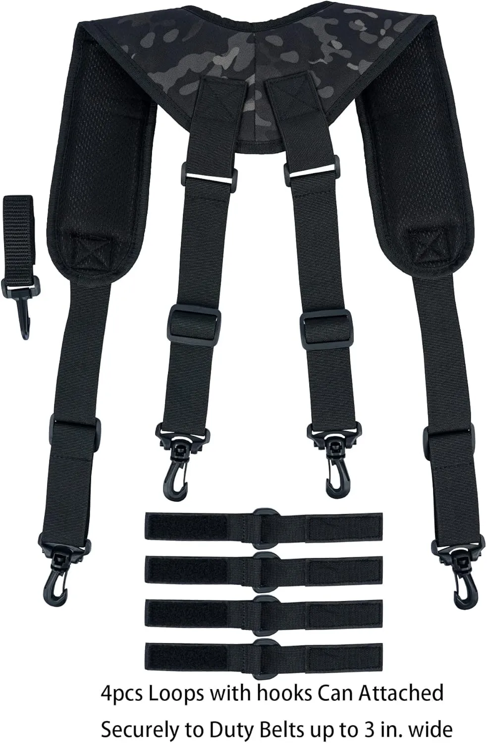 MELOTOUGH Tactical Suspenders for Duty Belt Harness,Police Suspenders Duty belt Padded Adjustable