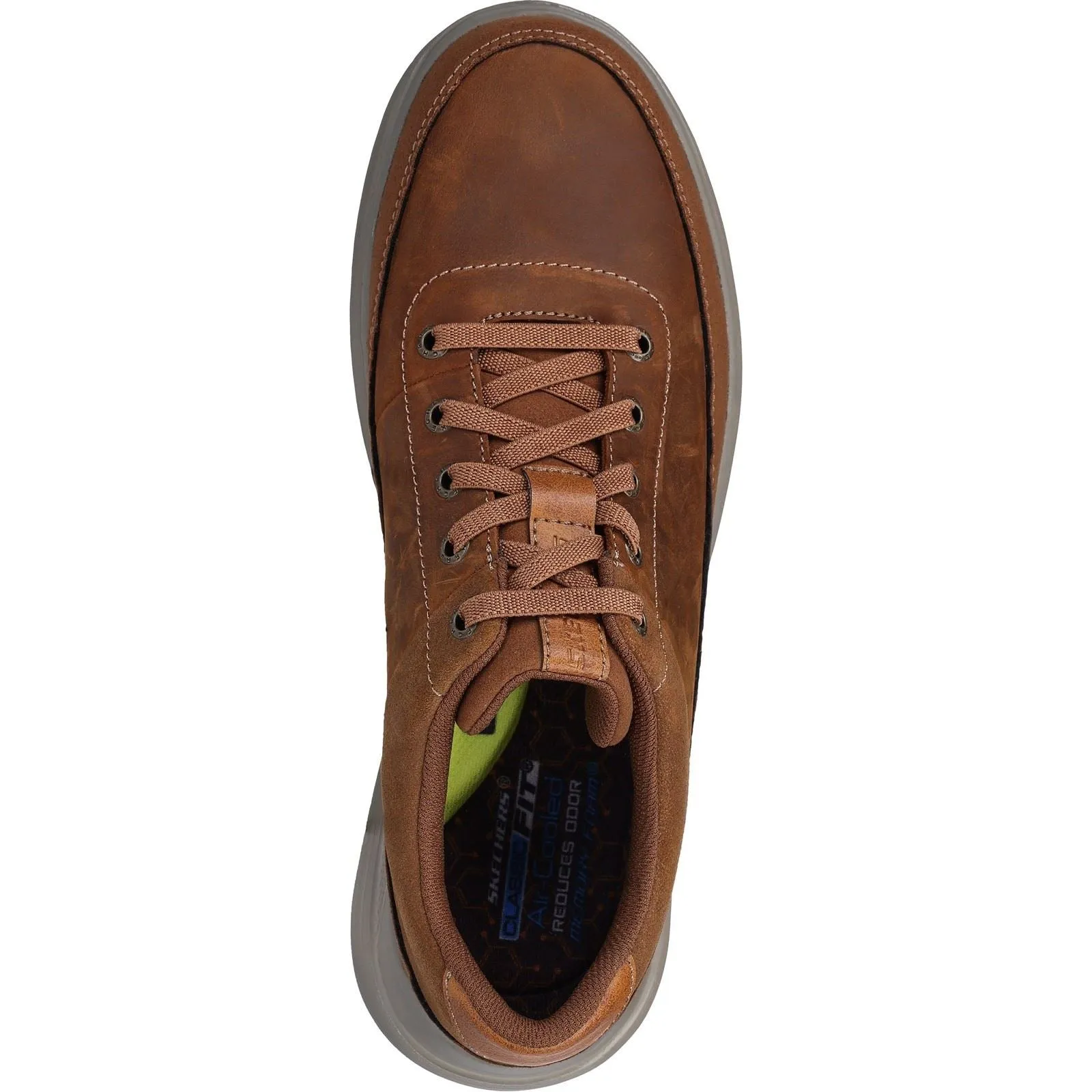 Men's Wide Fit Skechers 204875 Proven Aldeno Trainers - Dark Brown