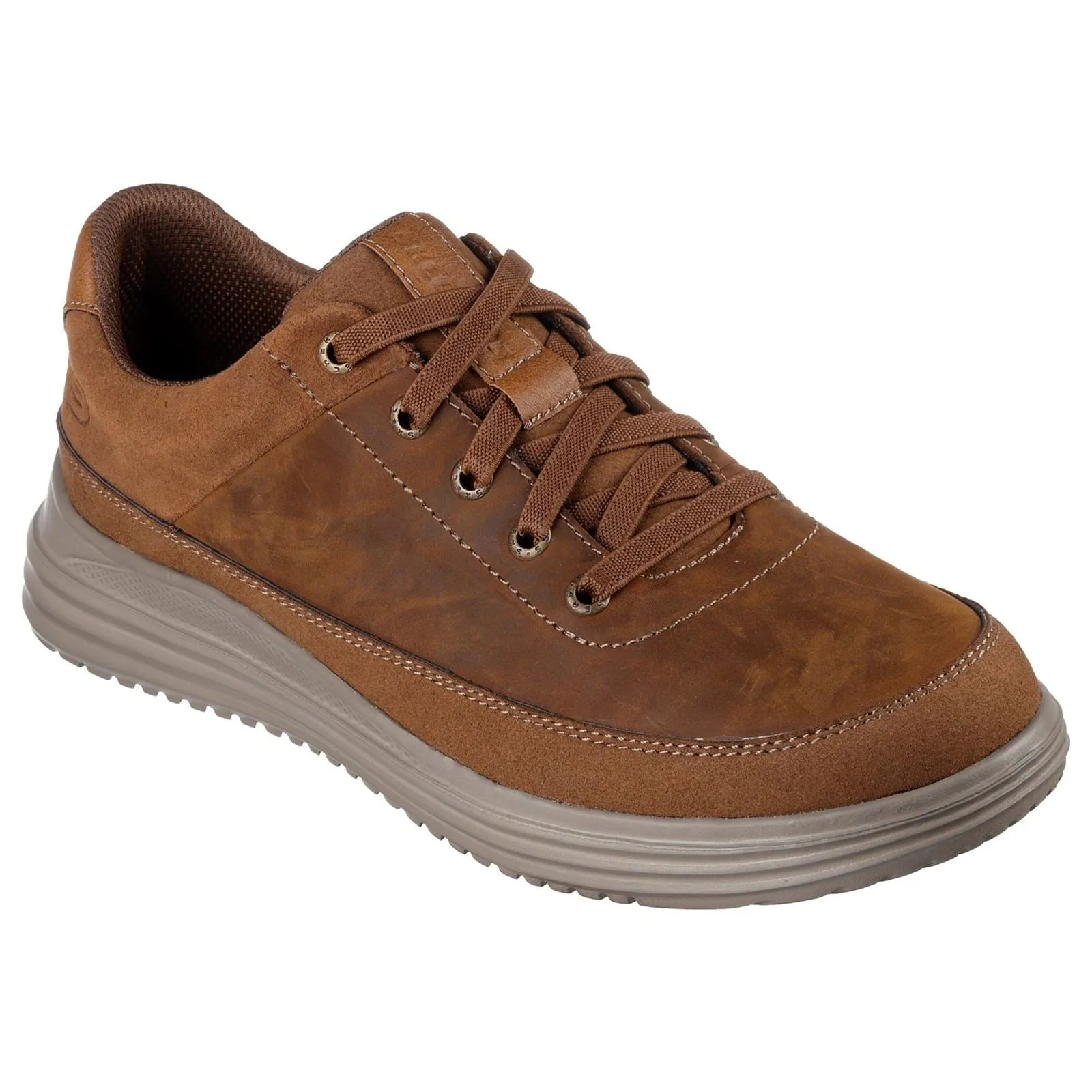 Men's Wide Fit Skechers 204875 Proven Aldeno Trainers - Dark Brown