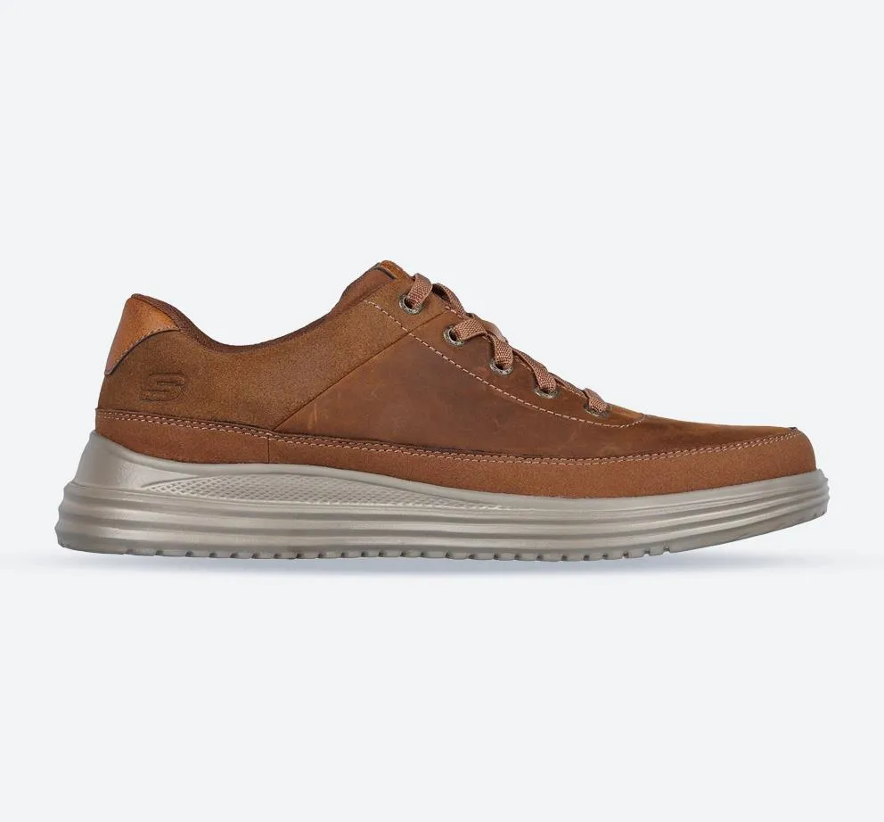 Men's Wide Fit Skechers 204875 Proven Aldeno Trainers - Dark Brown