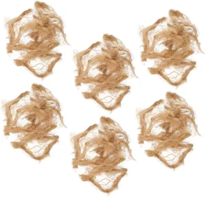 MERRYHAPY 6pcs Jute Silk Fire Starters for Camping Natural Fire Starter Ropes for Fire Pit Grill Survival Gear
