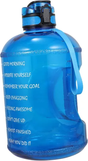 Milisten 1Pc Large Capacity Sports Water Bottle Portable Plastic Drink Container for Fitness Outdoor Activities Durable Petg Material with Design for Easy Water Tracking