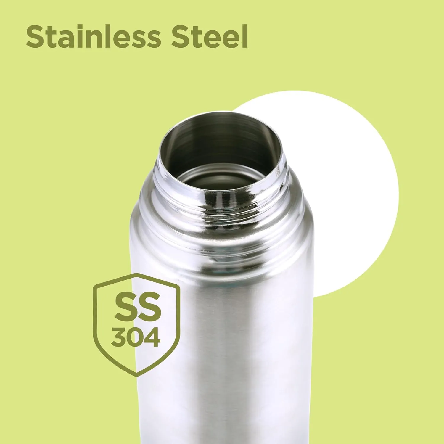 Milton Thermosteel Flip Lid 1000, Double Walled Vacuum Insulated Thermos 1000 ml | 34 oz | 1 Ltr | 24 Hours Hot and Cold Water Bottle with Cover, Stainless Steel, BPA Free,Leak Proof | Silver
