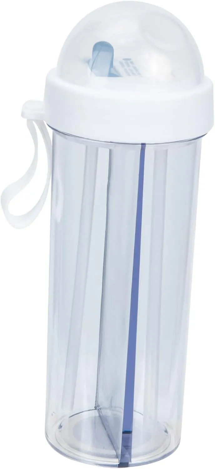 Mipcase 2-in-1 Kids Water Bottle Straw Large Capacity Portable Collapsible Multiple Uses