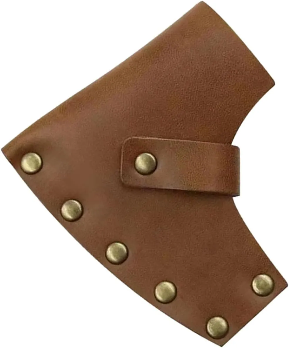 Mipcase 5pcs Leather Hatchet Sleeve Leather Protector for Camping Axe Portable and Lightweight Design Snap Button Closure for Outdoor Enthusiasts Accessory for Storage