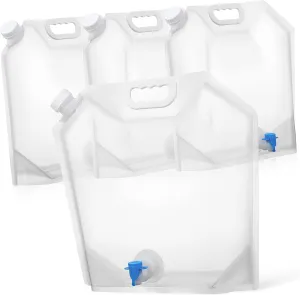 Mipcase Portable Water Jugs 4-pack Collapsible Water Tanks with Spout Perfect for Outdoor Activities