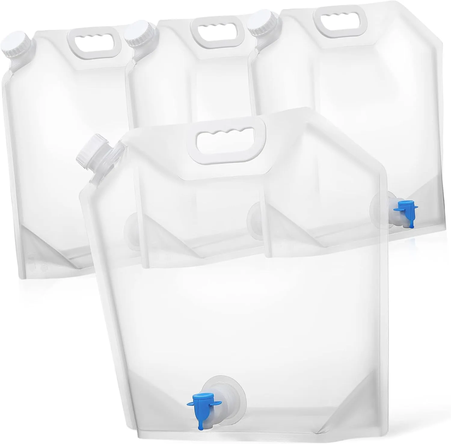 Mipcase Portable Water Jugs 4-pack Collapsible Water Tanks with Spout Perfect for Outdoor Activities
