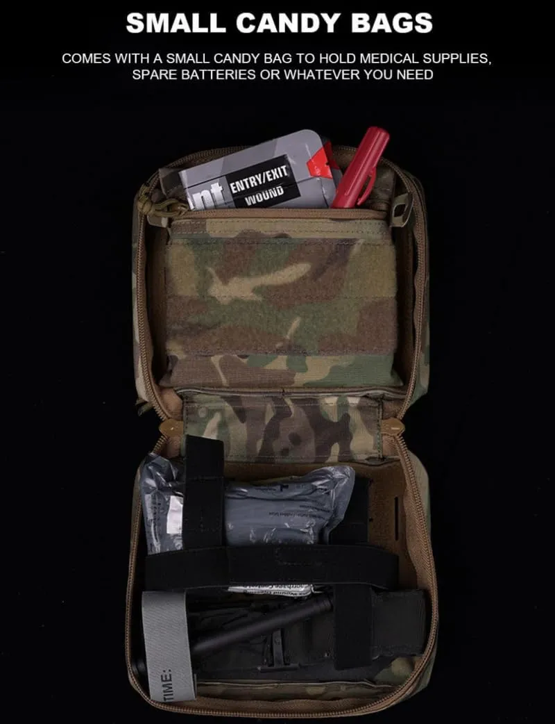 Molle Tactical First Aid Kit Medical Bag Outdoor Hunting Camping Survival Emergency Tool Attacker Medical Bag Military Pouch
