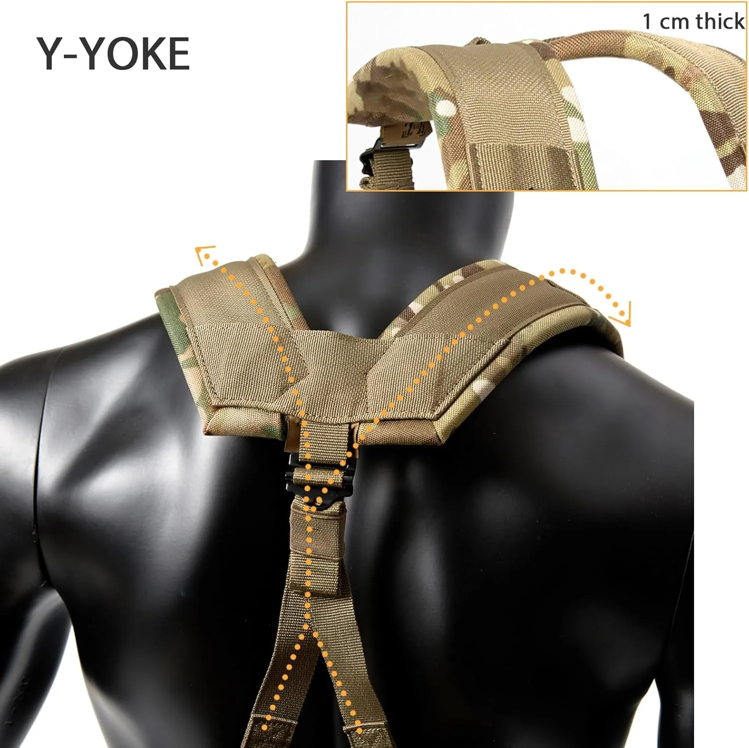 MT Military Alice Yoke Shoulder Strap with Belt, Utility Army Butt Pack and Canteen & Magazine Pouch Set for Outdoor Backpack Multicam