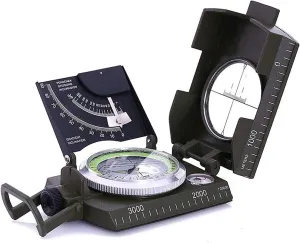 Mulitifunctional Outdoor Survival Military Compass Camping Waterproof Geological Compass Digital Navigation Equipment Suitable for Driving, Camping, Hiking, Adventure.