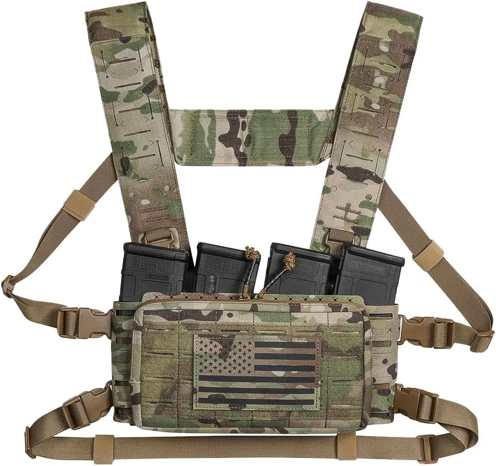 Multi-Mission Laser-Cut Shoulder Strap H-Harness for Chest Rig Compatible w/Spiritus Systems MK4/MK5 Haley Strategic