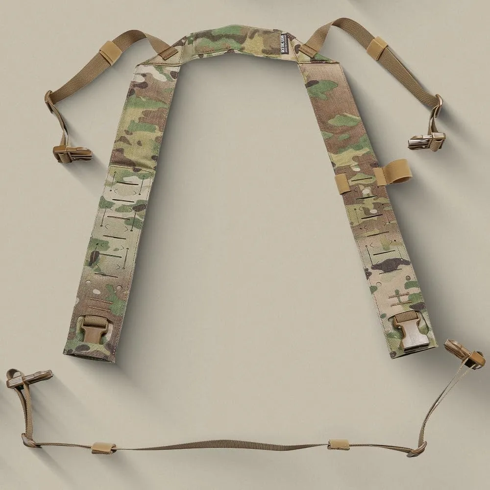 Multi-Mission Laser-Cut Shoulder Strap H-Harness for Chest Rig Compatible w/Spiritus Systems MK4/MK5 Haley Strategic
