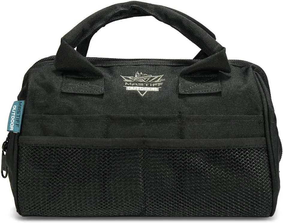 Multi-Tool Bag Wide Mouth Ammo Case Heavy Duty All Purpose Pack Black