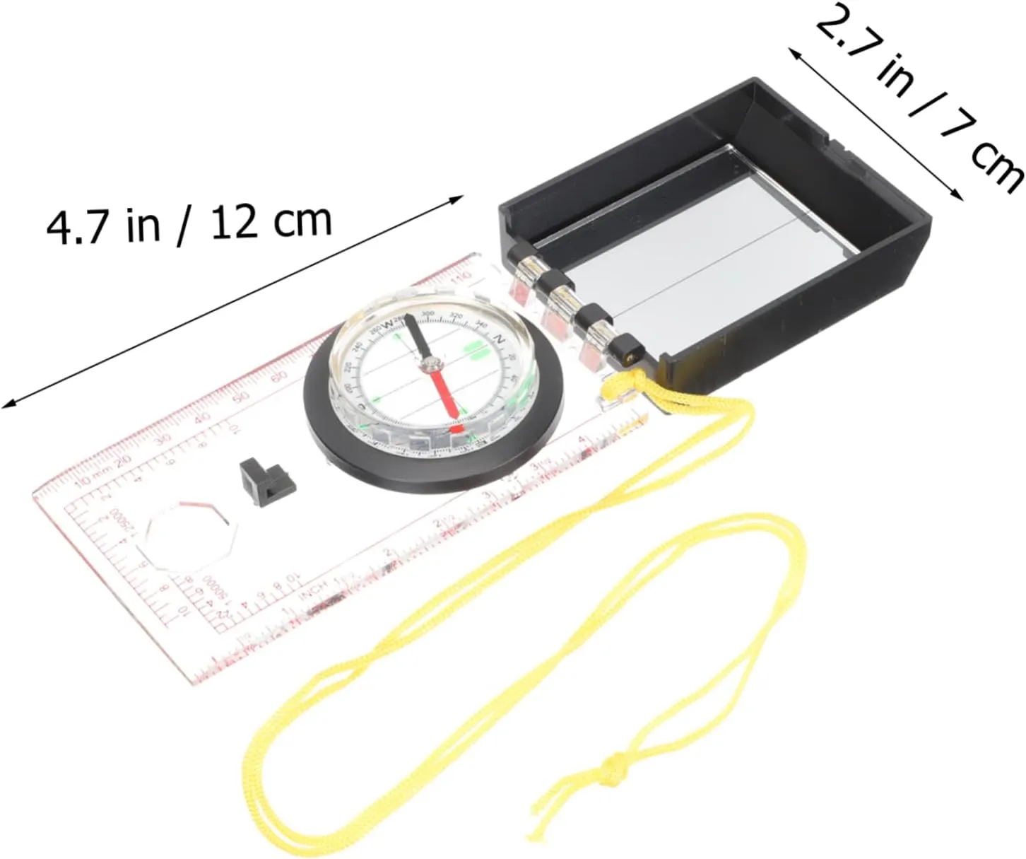 Multipurpose Mapping Compass Ruler Portable Outdoor Compass for Hiking Fishing and Surveying Activities