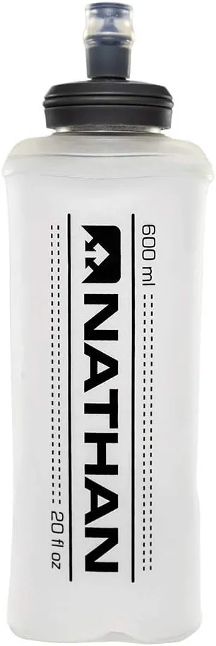 NATHAN 20oz Soft Flask w/Bite Top, Running Water Bottle, Collapsible Water Bottle, Travel