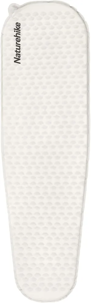 Naturehike Self-Inflating Sleeping Mat Lightweight Comfortable Asleep Pad 1.4" Sponge Filling Ergonomic for Hiking Picnicking Outdoor Activities & Family Camping Portable Foldable (White-Mummy)