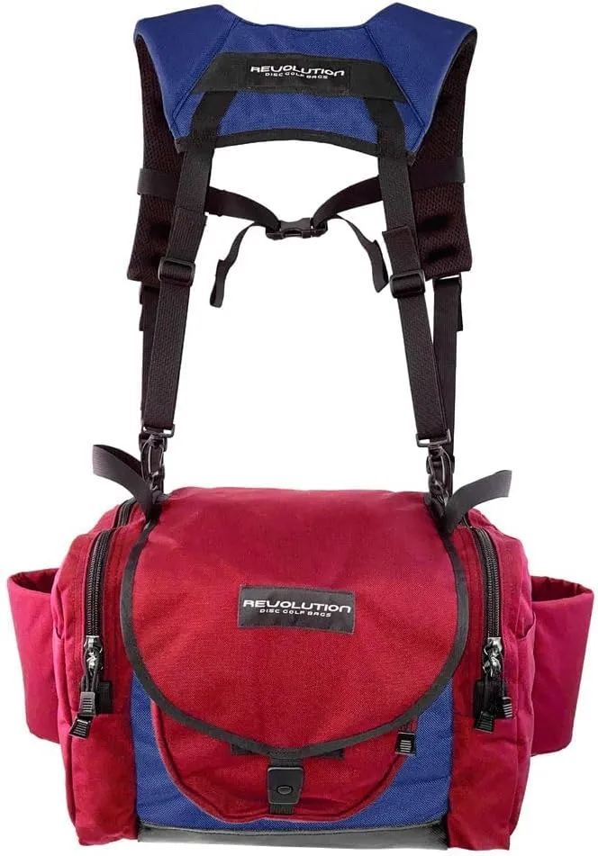 New Revolution Carolina Team Disc Golf Bag V2 - Crimson & Navy Blue