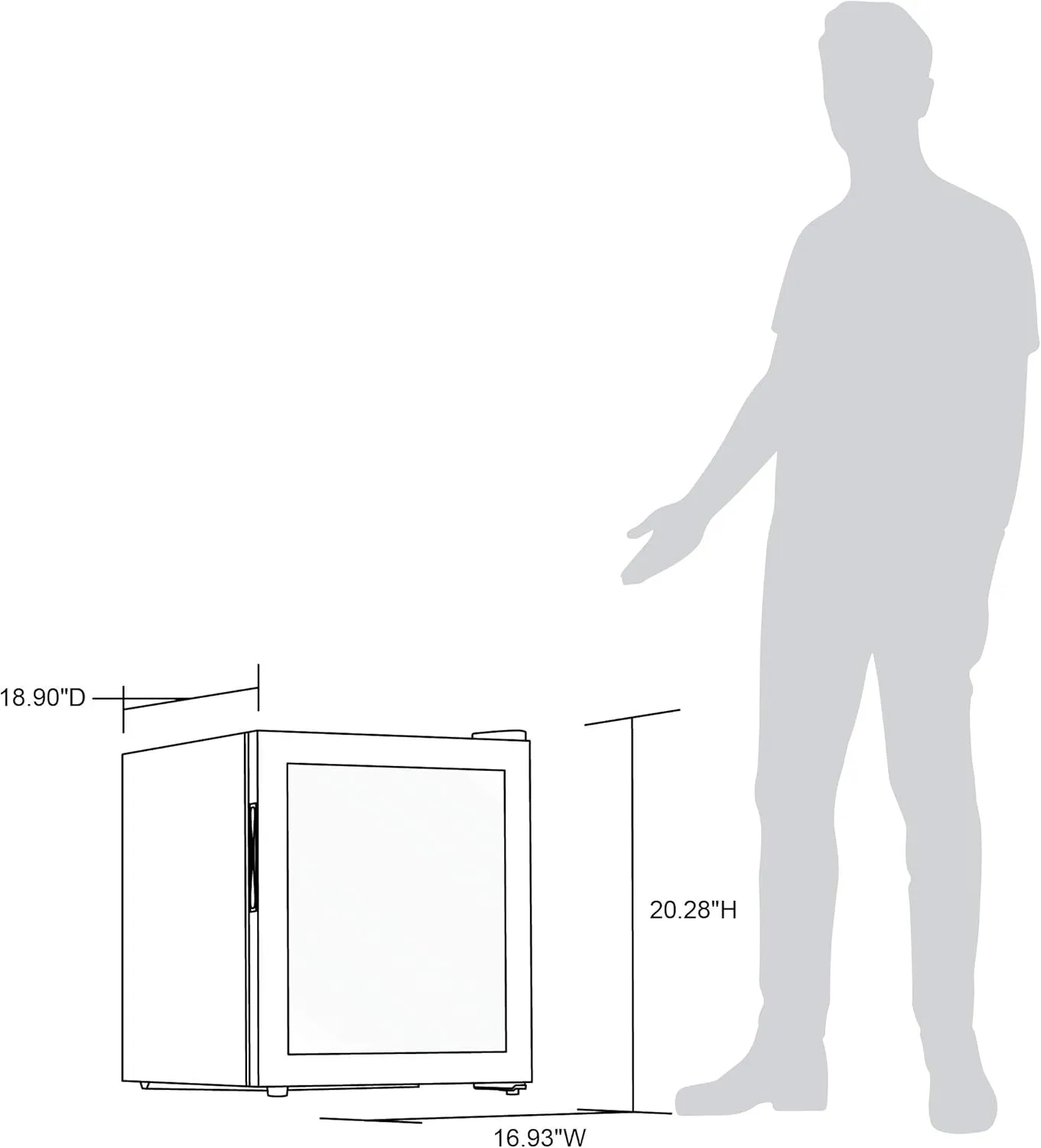 Newair 23 Bottle Wine Fridge, Freestanding or Built-In Refrigerator, Stainless Steel Cooler, UV Protected Glass Door with Recessed Handle, Compressor Cooling
