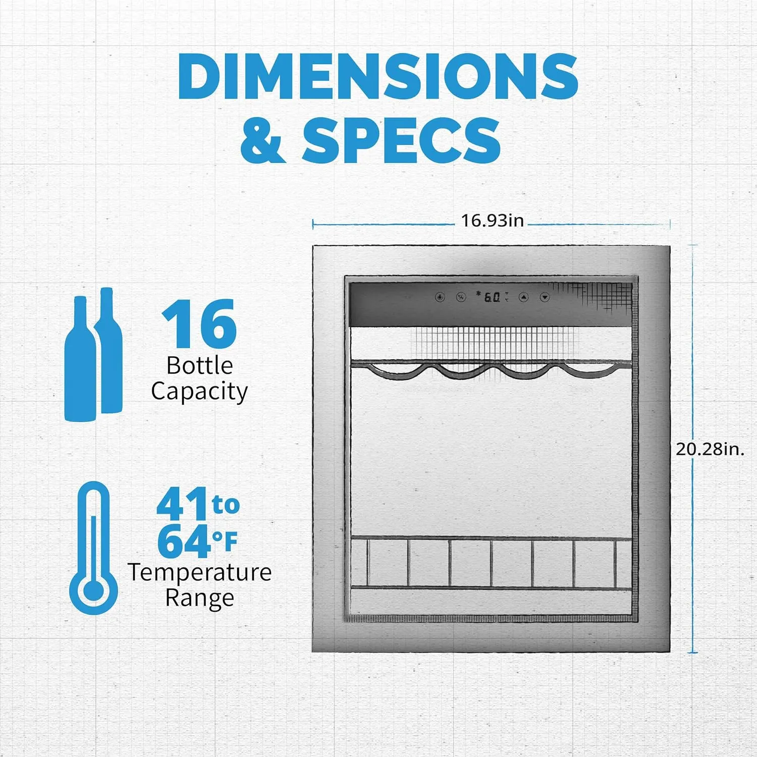 Newair 23 Bottle Wine Fridge, Freestanding or Built-In Refrigerator, Stainless Steel Cooler, UV Protected Glass Door with Recessed Handle, Compressor Cooling