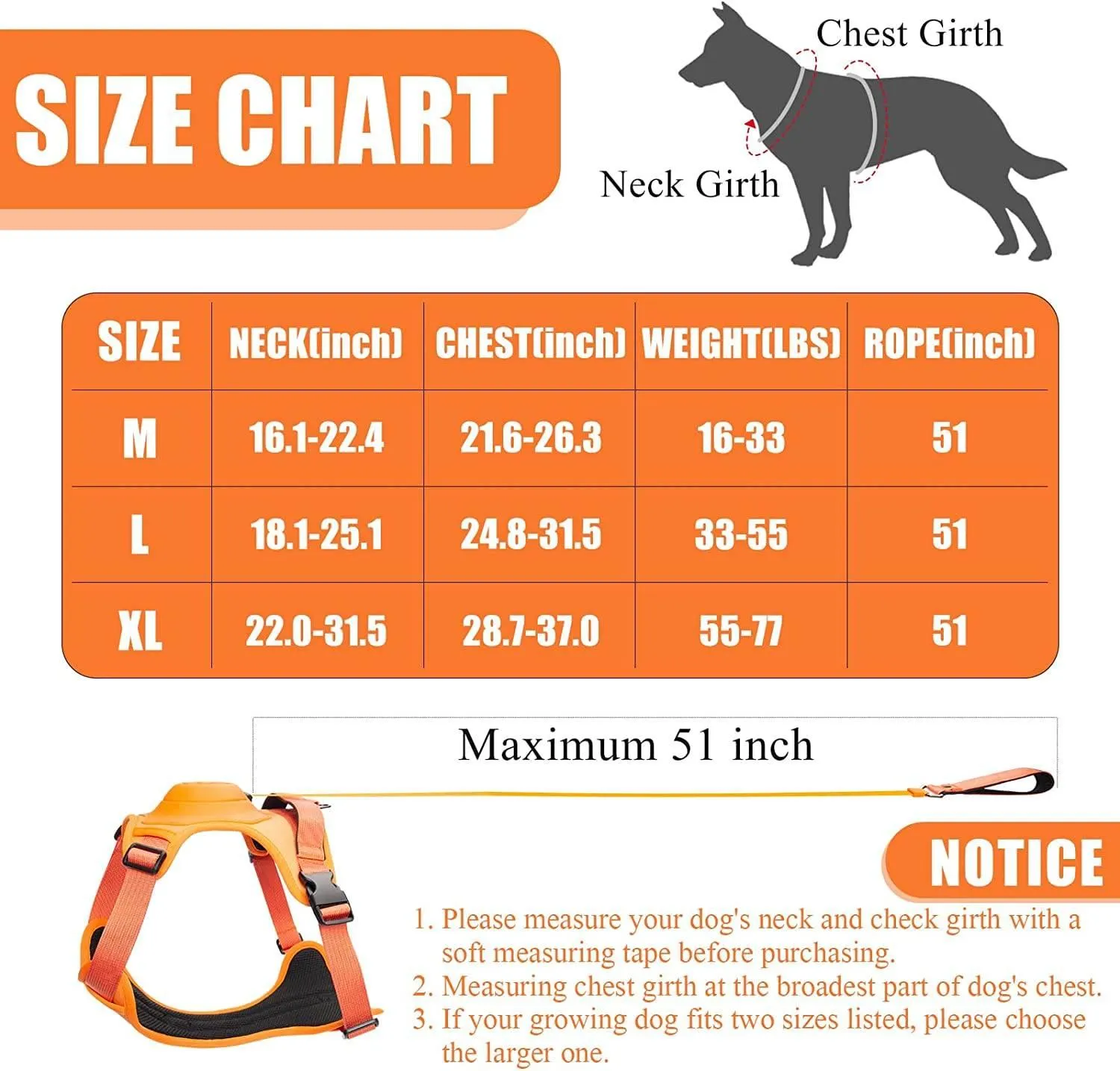No-Pull Dog Harness - Adjustable Comfortable Training Leash