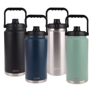 Oasis stainless steel double wall insulated jug with carry handle 3.8L