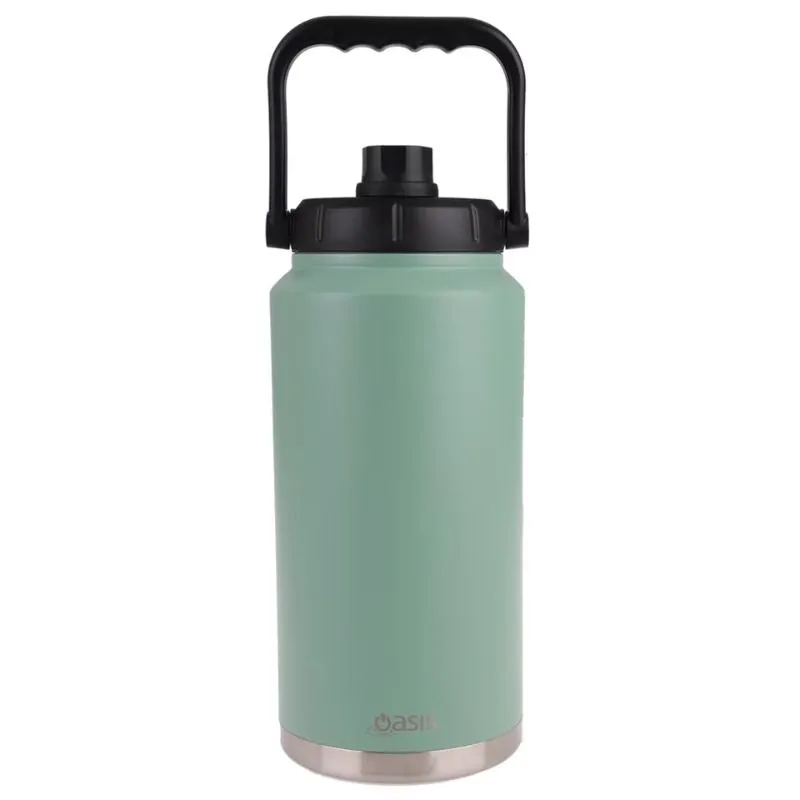 Oasis stainless steel double wall insulated jug with carry handle 3.8L
