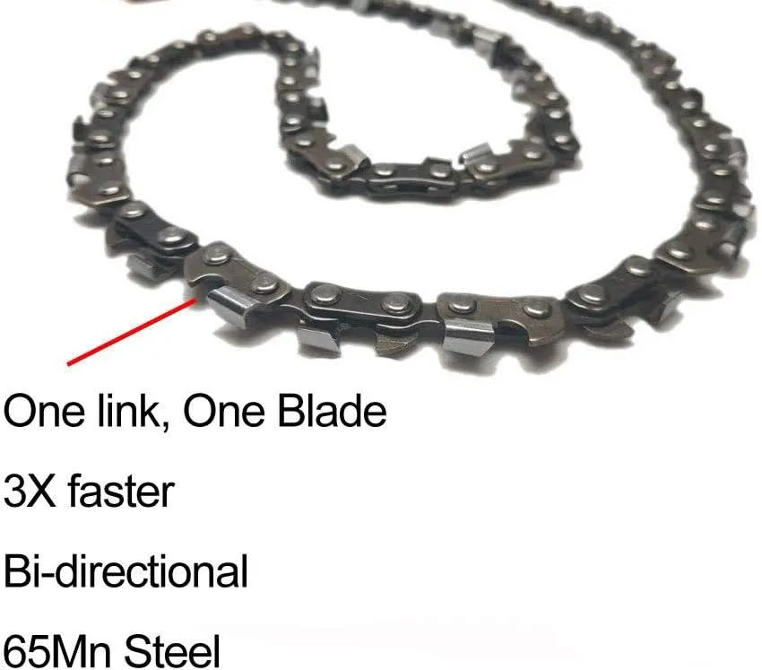 One Link One Blade 3X Faster Pocket Chainsaw, Double-Sided Survival Hand Chain Saw for Trees Cutting Hiking Camping