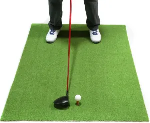 Orlimar Golf Mat, Practice Indoor or Outdoor, 3’ x 5’ Artificial Turf Hitting Mat with Rubber Tee